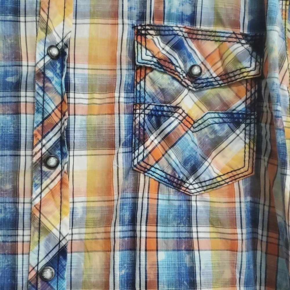 BKE VINTAGE ATHLETIC FIT PEARL SNAPS SIZE 2XL - Picture 2 of 6